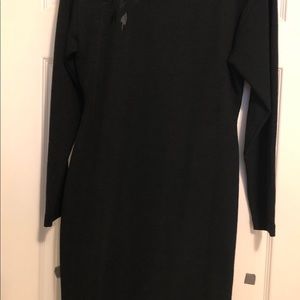Classy little black wool dress